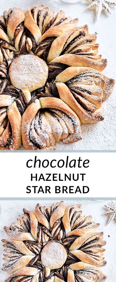 Nutella Star Bread, Sweet Yeast Dough, Yeast Dough Recipe, Festive Bread, Nutella Bread, Star Bread, Best Chocolate Desserts, Holiday Bread, Yeast Dough