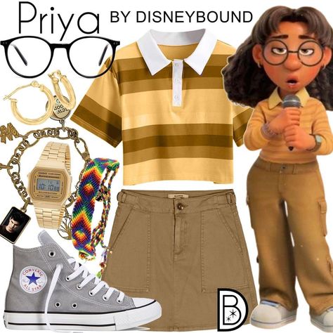 DisneyBound on Instagram: “Folks have noticed Priya is actually a Twilight fan, so the big question is…are you #teamedward or #teamjacob? 🧛‍♂️🐺🌙” Turning Red Disneybound, Turning Red Outfits, Disney Outfits Women Halloween, Disney Characters Outfits, Disney Character Outfits Spirit Week, Disney Costumes For Women, Movie Character Outfits, Casual Halloween Costumes, Mira Royal Detective