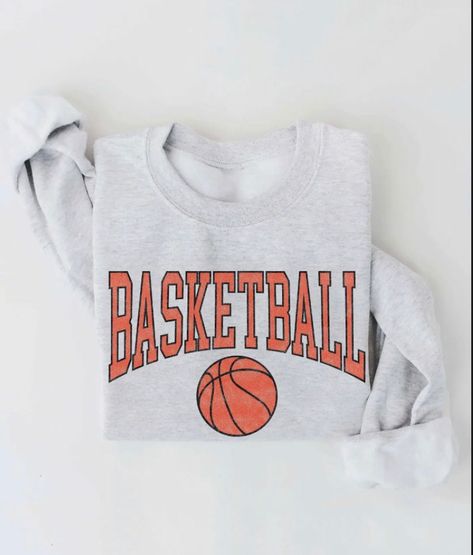 Basketball Graphic Unisex Fleece Pullover Relaxed Fit. -Spun from plush sponge fleece fabric -Remarkably soft unisex pullover -Crewneck sweatshirt lends itself to daily wear and year-round layering. -Featuring ribbed cuffs and waistband, a crew neck, and fashion-forward fleece fabrication. Basketball Board, Sport Fits, Basketball Hoodie, Basketball Sweatshirts, Varsity Sweatshirt, Cute Nike Outfits, Basketball Season, Basketball Clothes, Cute Shirt Designs