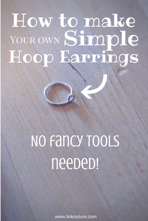 DIY| How to make your own small hoop earrings via @linkouture Champagne Wedding Colors, Hoop Earrings Diy, Lotus Flower Design, Simple Hoop Earrings, Geode Earrings, Hammered Hoop Earrings, Big Hoop Earrings, Small Hoop Earrings, Diy Small