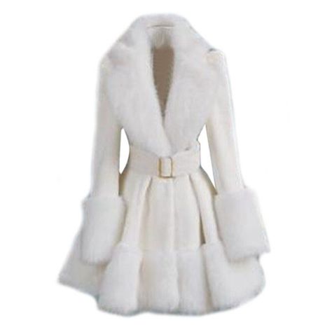 Choies White Lapel Long Sleeve With Belt Pouf Coat ($83) ❤ liked on Polyvore featuring outerwear, coats, jackets, coats & jackets, white, long sleeve coat, white coat and lapel coat Mode Mantel, White Fur Coat, Mode Kawaii, Lapel Coat, Coat White, Long Sleeve Coat, Mode Chic, White Coat, Modieuze Outfits