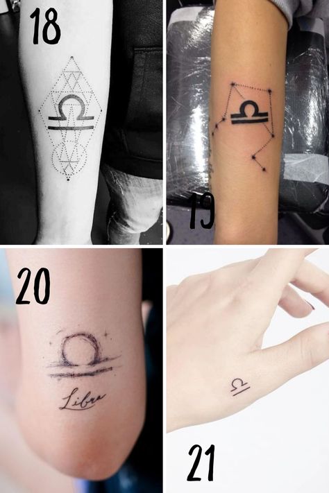 Libra Tattoo Ideas full of Balance and Beauty - TattooGlee Small Libra Tattoo, Balance Tattoo Ideas, Libra Tattoo Ideas For Women, Libra Scale Tattoo, Libra Sign Tattoos, Aries Zodiac Tattoos, Libra Tattoos, Libra Tattoo Ideas, Libra Zodiac Tattoos