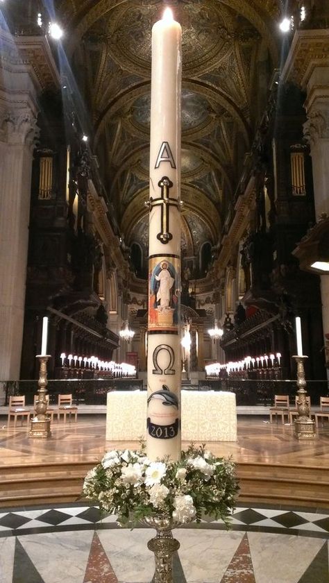 Paschal Candle painted by Regan O'Callaghan under the dome of Saint Paul's Cathedral.  Design includes the critically endangered Maui dolphin of New Zealand  #reganartistpriest#creative#art#newzealand#easter#paschalcandle#cathedral#underthedome#mauidolphin Heart Candles, Paschal Candle, Expensive Candles, Smelling Candles, Art Performance, Spa Candle, Church Candles, Candle Ideas, Immaculate Heart