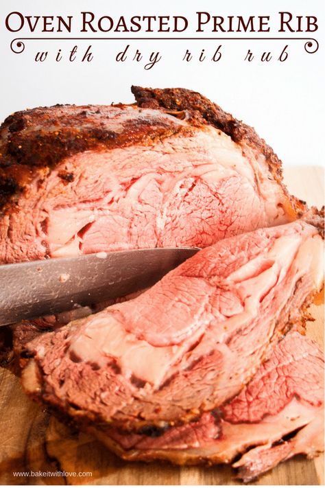 Recipe For Prime Rib, Roasted Prime Rib, Boneless Prime Rib Roast, Rib Rub Recipe, Prime Rib Sandwich, Prime Rib Roast Recipe, Ribs In Oven, Rib Roast Recipe, Rib Rub