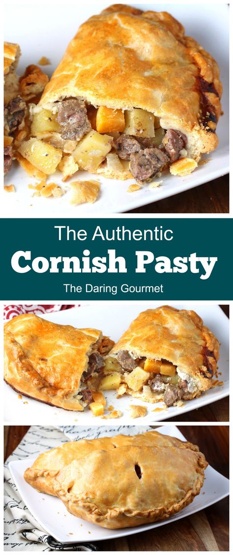 Flaky pastries filled with savory beef and vegetables, the Cornish Pasty is English comfort food at its best! Cornish Pasty Recipe, Pasty Recipe, Daring Gourmet, Cornish Pasty, Beef And Vegetables, Pasties Recipes, Cornish Pasties, National Dish, British Baking