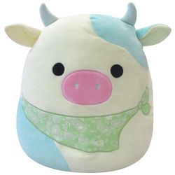 Category:8 inch | Squishmallows Wiki | Fandom Squishmallows Characters, Cow Squishmallow, Mint Green Scarf, Friends Couch, Cow Colour, Pillow Pals, Cute Squishies, The Cow, Cute Stuffed Animals