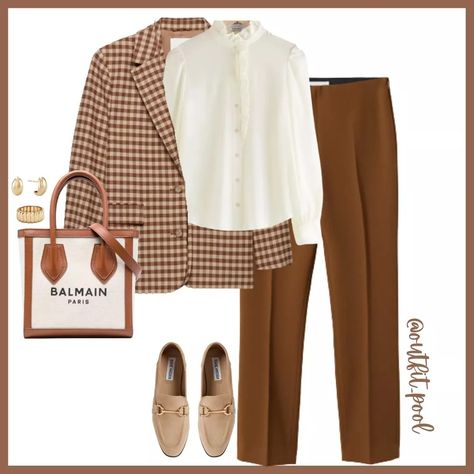 Caramel Brown Outfit, Caramel Blazer Outfit, Buisness Outfits, Minimalistic Outfits, Lawyer Fashion, Monochromatic Fashion, Early Fall Outfits, Stylish Work Attire, Brown Outfit