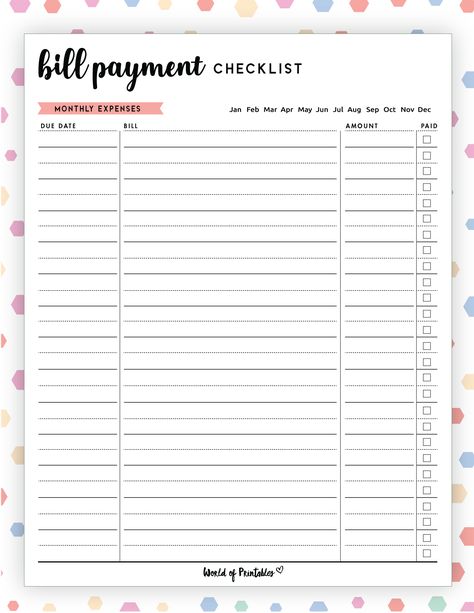 Digital Bujo, Bill Payment Checklist, Printable Budget Worksheet, Budget Worksheet, Printable Budget, Home Binder, Monthly Expenses, Budgeting Worksheets, Money Matters