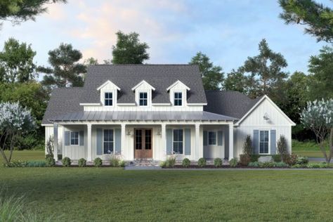 Farmhouse Archives - Page 4 of 5 - Madden Home Design One Level Farmhouse Plans, Madden Home Design, Acadian House Plans, Farmhouse Floor Plans, Southern House, French Country House Plans, Farmhouse Style House Plans, Farmhouse House, Farmhouse Plan