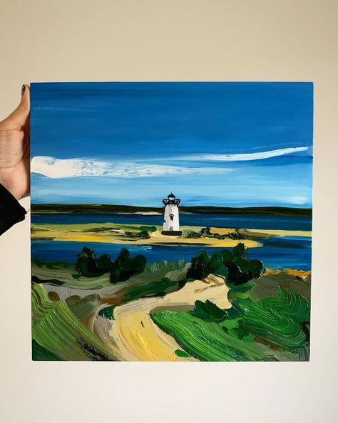 Rachael Marie Cassiani on Instagram: “Edgartown Lighthouse 12x12inch Oil on Panel #oilpainting #oilpaint #oilonpanel #oilstudy #contemporaryart #contemporarylandscapepainting…” Edgartown Lighthouse, Contemporary Landscape Painting, Painting Inspo, Small Canvas Art, Small Canvas, Texture Art, Lighthouse, Contemporary Art, Oil Painting