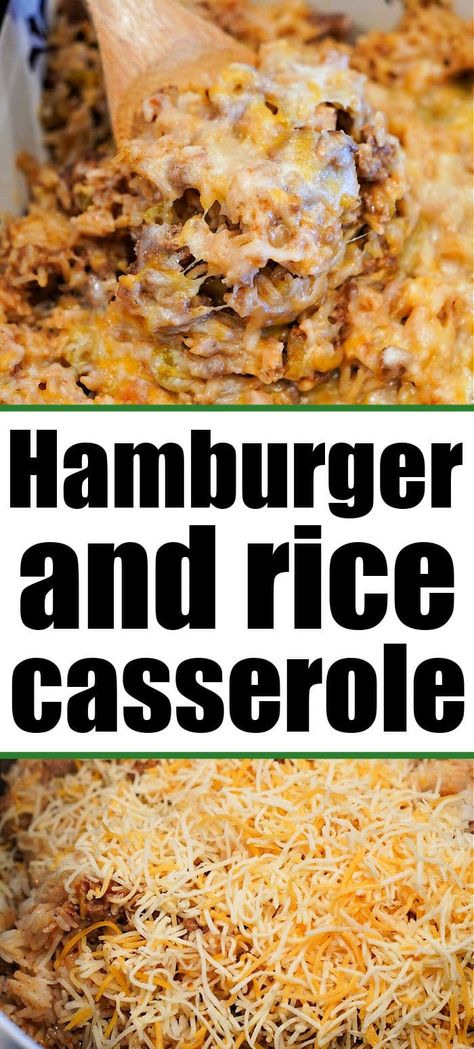 Hamburger Helper Enchilada Rice, White Rice And Hamburger Recipes, Hamburg Rice Recipes, Instant Rice Casserole Recipes, Dinners With Ground Beef And Rice, Brown Rice And Hamburger Recipes, Hamburger And Brown Rice Recipes, Hamburger Rice Hot Dish, Rice With Ground Beef Recipes