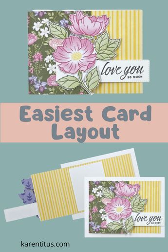 Creative Card Folding Ideas, Diy Easy Cards Ideas, Handmade Card Sizes, How To Make Cards Handmade Simple, Diy Simple Cards Ideas, Card Making Stamps, Step By Step Card Making, Easy Card Layouts, Card Stamping Ideas Cardmaking