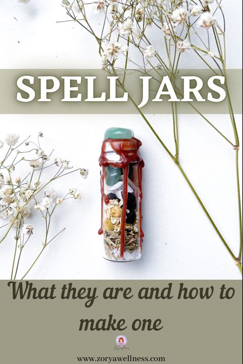 Spell Jars and Manifestation Bottles: What They Are and How to Make One. Image of spell Jar Witch Spell Bottles Diy, Wiccan Spell Jars Diy, Herb Spell Jars, Intention Jars Diy, Manifestation Jar Ideas, What To Do With Spell Jars, What To Do With Spell Jars After, Mini Spell Jars Diy, How To Make Spell Jars