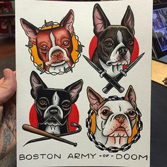 Boston Terrier Tattoo, Terrier Tattoo, Tattoo Old School, Tattoo Traditional, Trendy Tattoo, Cowgirl Art, Elephant Tattoos, Geometric Animals, School Tattoo