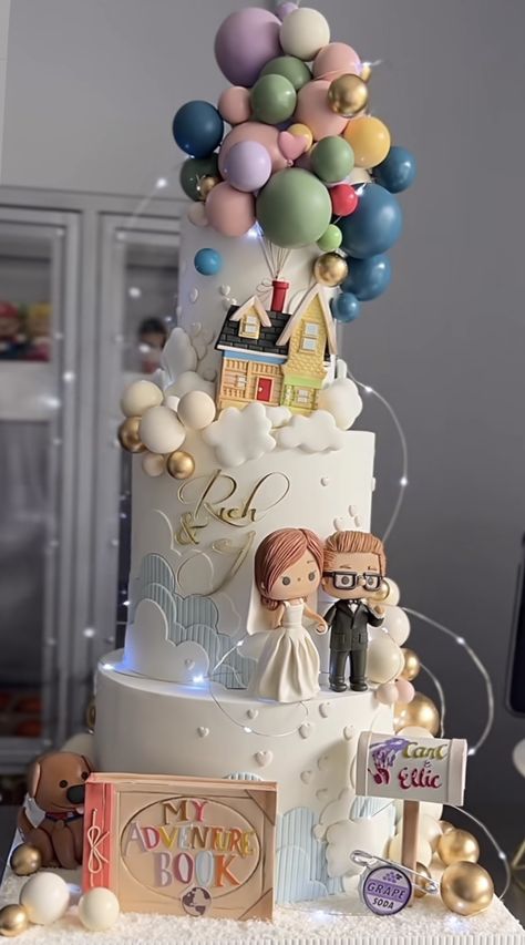 Happy Anniversary Cakes, Disney Wedding Cake, Creative Birthday Cakes, Disney Cakes, Elegant Wedding Cakes, Cake Videos, Cute Wedding Ideas, Anniversary Cake, Disney Wedding