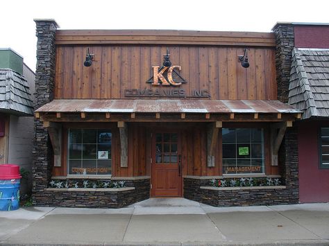 Rustic store front by mndoors, via Flickr Exterior Restaurant, Feed Store, Storefront Design, Building Front, Western Store, Chicken House, Shop Window Displays, Store Front, Shop Interior Design