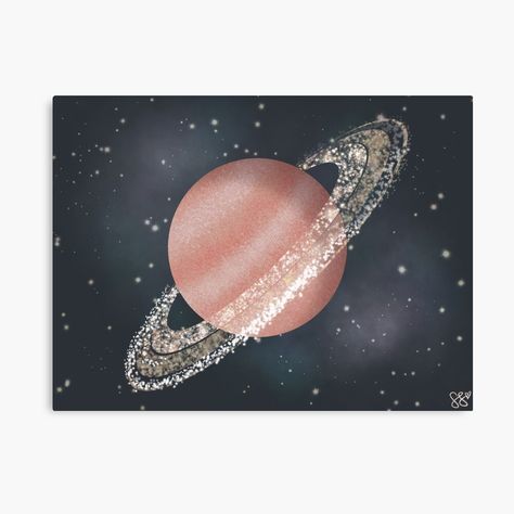 Saturn Painting, Pink Saturn, Saturn Art, Saturn Rings, Space Saturn, Planet Drawing, Saturn Planet, Rings Of Saturn, Personalized Journal