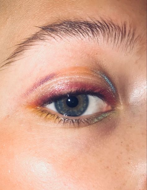 Rainbow Watery Eye Makeup, Rainbow Eye Makeup, Funky Makeup, Maquillage On Fleek, Mekap Mata, 20 Makeup, Swag Makeup, Smink Inspiration, Dope Makeup