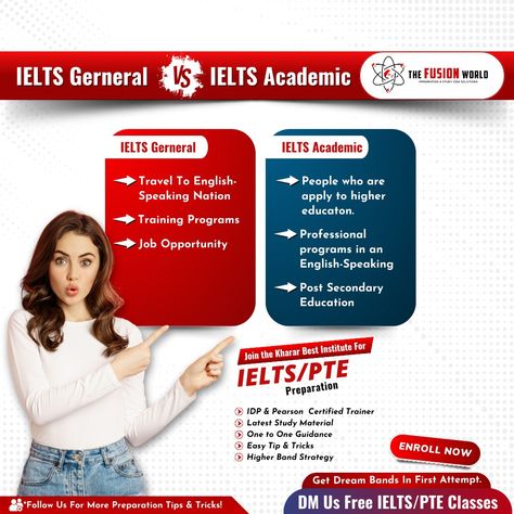 🌟 Unlock your language potential with Fusion World! 📚 Explore the differences between IELTS Academic and IELTS General Training, and discover which one suits your goals best. 🎯 Let us guide you towards success! 💪 Book Your Free Demo Classes Today & Access to valuable study material with study abroad guidance. So what are you waiting for? #ieltsmastery #languageupgrade #languagemastery #ielts #ieltspreparation #ieltspractice #ieltsprep #ieltsexam #band9 #ieltsband_9 #ieltsinstitute Ielts General Training, Hair Poster Design, Post Reference, Ielts General, Ielts Academic, Hair Poster, Mandala Sketch, English People, Ielts Reading