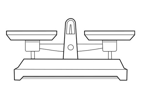 Coloring page weighing scales Pan Balance, Grams To Ounces, Anterior Y Posterior, Math Materials, Scale Drawing, Solving Equations, Math Coloring, Free Adult Coloring Pages, Balance Beam