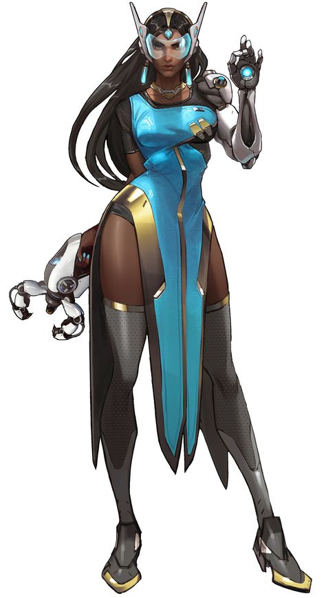 Symmetra from Overwatch Heroic Fantasy, Concept Art Character, Game Concept Art, 판타지 아트, Character Designs, Sci Fi Art, Supergirl, Overwatch, Game Character