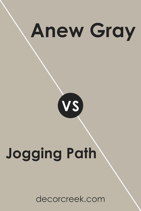 Jogging Path SW 7638 by Sherwin Williams vs Anew Gray SW 7030 by Sherwin Williams Sherwin Williams Shiitake, Jogging Path, Anew Gray, Neutral Backdrop, Trim Colors, Coordinating Colors, Sherwin Williams, Paint Color, Accent Colors