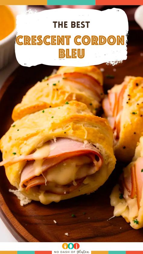 Crescent Cordon Bleu Chicken Swiss Cheese, Ham And Cheese Crescent Rolls, Cordon Bleu Chicken, Pillsbury Crescent Roll Recipes, Honey Mustard Dip, Cordon Bleu Recipe, Chicken Cordon Bleu Recipe, Pillsbury Dough, Roasted Ham