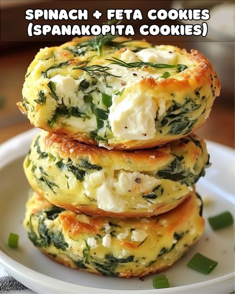 Spinach and Feta Spanakopita Cookies: A Savory Greek-Inspired Treat – Foodyhealthylife Spinach And Feta Spanakopita Cookies, Spinach + Feta Cookies (spanakopita Cookies), Spinach And Feta Cookies, Spinach And Feta Spanakopita, Spinach And Feta Appetizers, Greek Spinach Recipes, Spinach Appetizer Recipes, Easy Feta Recipes, Greek Spanakopita Recipes