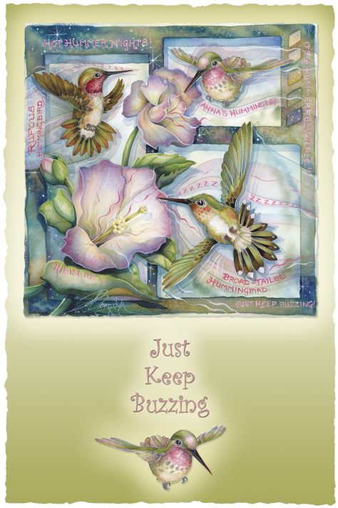 Jody Bergsma, Marjolein Bastin, Animal Posters, Watercolor Bird, Wassily Kandinsky, Gustav Klimt, Watercolor Techniques, Hummingbirds, Picture Design