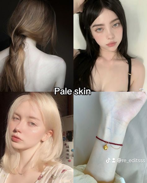 ❤️ Fair Skin Aesthetic, Skin Aesthetic, White Skin Tone, Miles Spiderman, Cute Eye Makeup, Beauty Routine Tips, Asian Short Hair, Quick Workout Routine, Luck Quotes