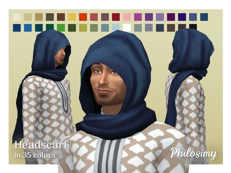 Philosimy's Great Headscarf Hair Up Or Down, Famous Outfits, Hairstyle Tutorials, Head Scarf Styles, Cotton Club, Female Shorts, Fashion Themes, Sims 1, Sims Community