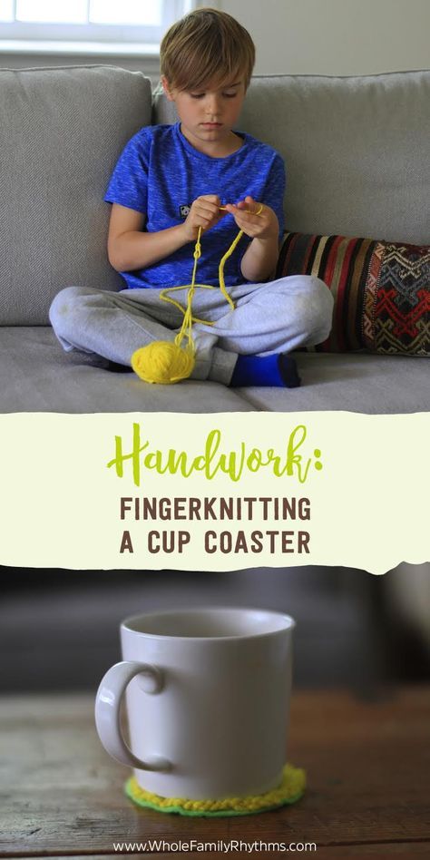 Finger Knitting For Kids, Finger Knitting Projects, Natural Learning, Rose Wilson, Kids Handicraft, Waldorf Crafts, Parenting Resources, Finger Knitting, Charlotte Mason