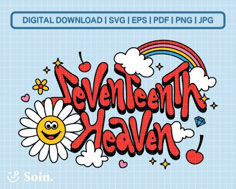 Seventeen Silhouette, Seventeen Seventeenth Heaven, Seventeen Heaven Wallpaper, Seventeen Tshirt Design, Seventeenth Heaven Wallpaper, Seventeen Png, Seventeen Printable, Seventeen Heaven, Seventeen Design