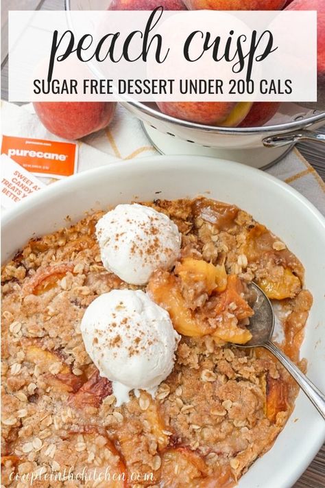 Ww Peach Crisp, Low Cal Peach Cobbler, Low Calorie Peach Crisp, Low Carb Peach Crisp, Low Sugar Peach Desserts, Low Calorie Peach Cobbler, Low Calorie Peach Desserts, Keto Peach Crisp, Sugar Free Peach Crisp