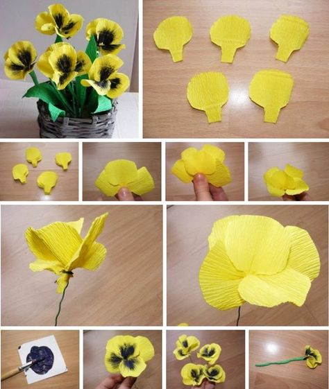 Crepe Paper Crafts, Săpunuri Handmade, Make Paper Flowers, Flowers Tutorial, Paper Flowers Wedding, How To Make Paper Flowers, Handmade Flowers Paper, Crepe Paper Flowers, Paper Flowers Craft