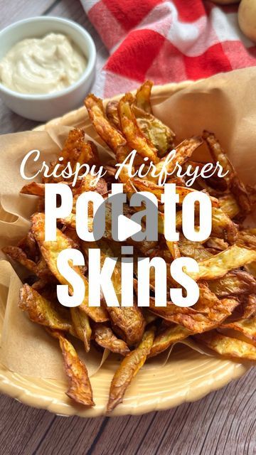 Air Fryer Potato Skins, Carrot Parsnip, Air Fryer Potato, Potatoe Salad, Healthy Air Fryer, Instagram Recipes, Air Fried Food, Potato Skin, Airfryer Recipes