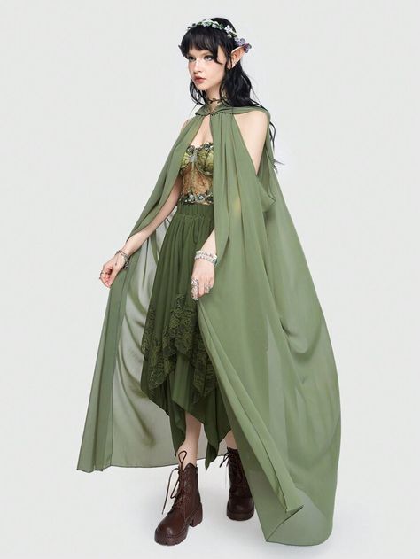 Bush Costume, Cosplay Elf, Elf Queen, Mantel Cape, Ren Faire Outfits, Elf Cosplay, German Outfit, Queen Style, Fair Outfits