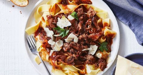 When you have a little time up your sleeve, cook this mouth-watering lamb shank ragu for dinner tonight, or pop it in the freezer for cooler nights to come. Short Rib Ragu, Pappardelle Recipe, Short Ribs Slow Cooker, Lamb Shank, Ragu Recipe, Pappardelle Pasta, Short Rib, Lamb Shanks, Slow Cooking