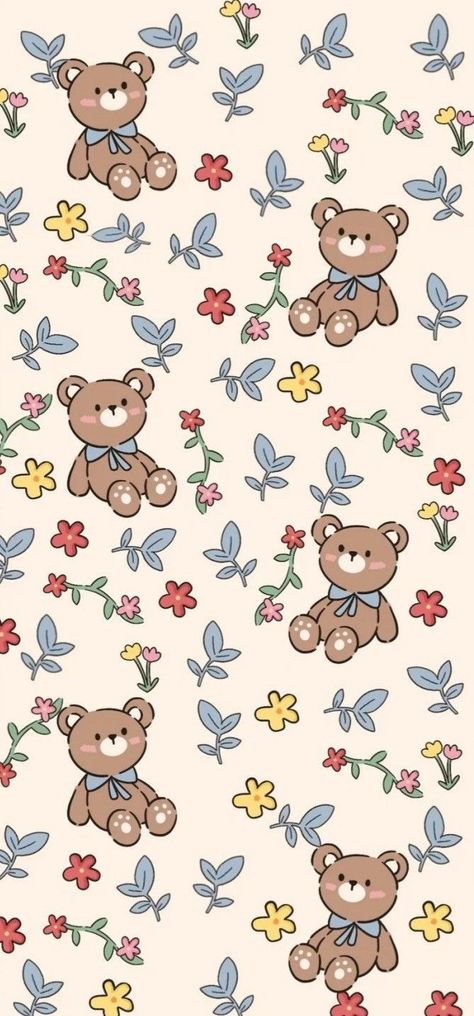 Kawaii Teddy Bear Wallpaper, Teddy Bear Wallpaper Cute Cartoon, Wallpapers Teddy Bear, Cartoon Bear Wallpaper, Cute Teddy Bear Wallpaper, Wallpaper Teddy Bear, Kawaii Iphone Wallpaper, Teddy Wallpaper, Teddy Bear Kawaii