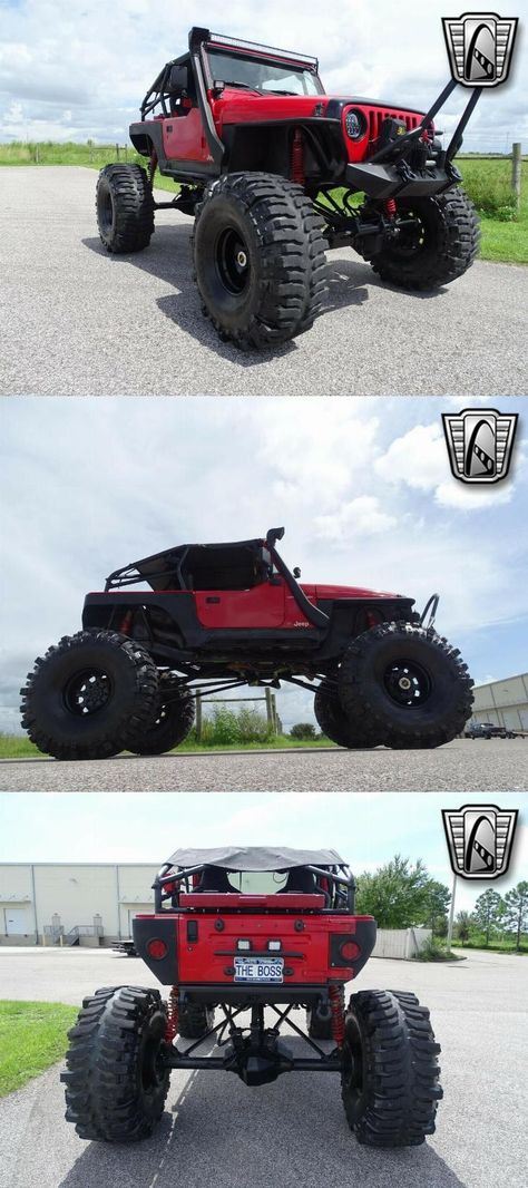 1997 Jeep Wrangler Jeep Monster Truck, Jeep Wrangler Truck, Super Swamper Tires, Power Winch, 1997 Jeep Wrangler, Bespoke Cars, Jeep Wrangler For Sale, Waterproof Speaker, Off Road Adventure