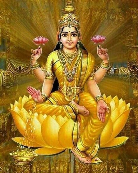 Goddess Lakshmi.... The Hindu goddess of wealth, good fortune, luck and beauty. Goddess Lakshmi is known for her blessings of abundance.… God Lakshmi, Mata Durga, Arte Ganesha, Lakshmi Photos, Maa Laxmi, God Hindu, राधा कृष्ण वॉलपेपर, Devi Images Hd, God Photos