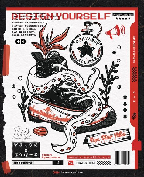 Graphic Design Typography Poster, Converse Run Star Hike, Fanart Illustration, Converse Run, Protest Art, Run Star Hike, Converse Run Star, Dorm Posters, Instagram Photo Ideas Posts