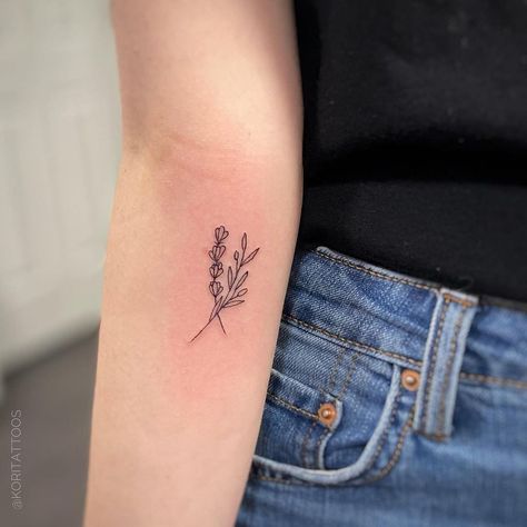 Rosemary Tattoo, Flor Tattoo, Olive Branch Tattoo, Lavender Tattoo, Branch Tattoo, Small Pretty Tattoos, Subtle Tattoos, Line Tattoos, Olive Branch