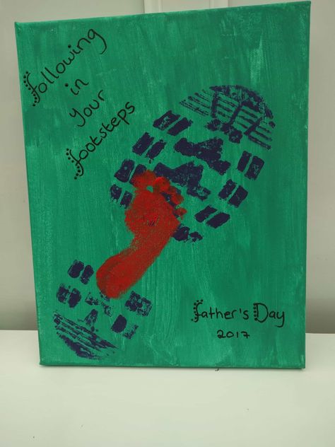 Father's Day Painting, Diy Father's Day Cards, Family Art Projects, Family Tree Painting, Diy Father's Day Crafts, Toddler Painting, Father's Day Activities, Kids Canvas Art, Day Painting