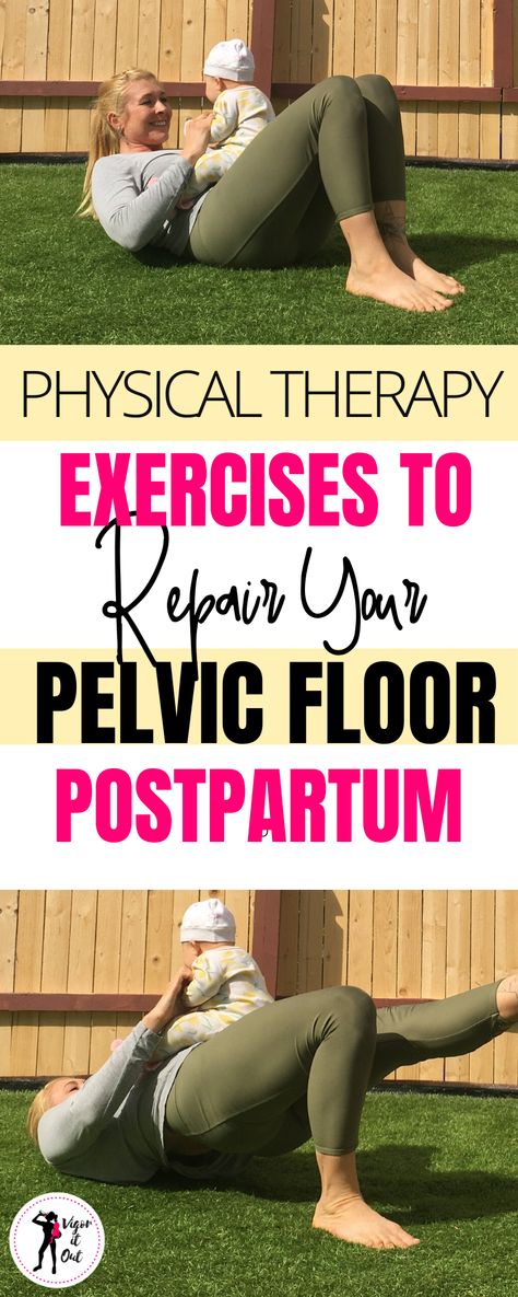 Exercises Postpartum, Postpartum Exercises, Pelvic Floor Therapy, Diastasis Recti Exercises, Therapy Exercises, Postpartum Health, Physical Therapy Exercises, Baby Workout, Pelvic Floor Exercises