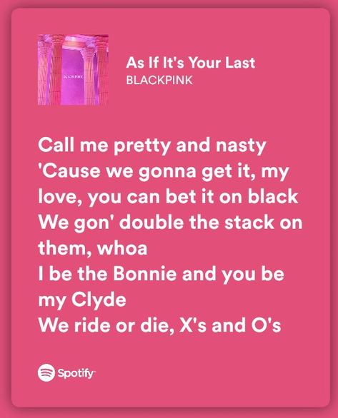 Blackpink Songs Lyrics, Songs Lyrics Aesthetic, As If Its Your Last Blackpink, Blackpink As If Its Your Last, Black Pink Quotes, Kpop Song Lyrics, Blackpink Lyrics, Pink Lyrics, Lovely Lyrics