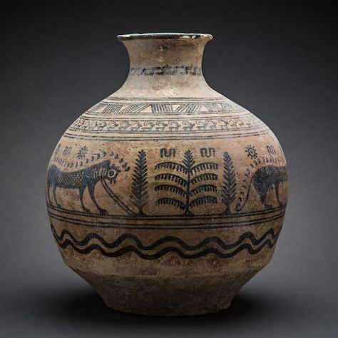 Indus Valley Terracotta Vessel///published 9500, 3000 BCE - 2000 BCE | Barakat Gallery Asian Art Style, Indian Ceramics, Bronze Age Civilization, Mohenjo Daro, Indus Valley, Terracotta Warriors, Indus Valley Civilization, Indian Pottery, Ancient Pottery