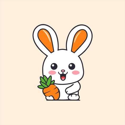 Vector cute baby rabbit holding fresh ca... | Premium Vector #Freepik #vector Carrot Illustration Cute, Carrot Cartoon, Animated Rabbit, Nature Icon, Baby Rabbit, Vector Icons Illustration, Animal Nature, Icon Illustration, Animal Illustration