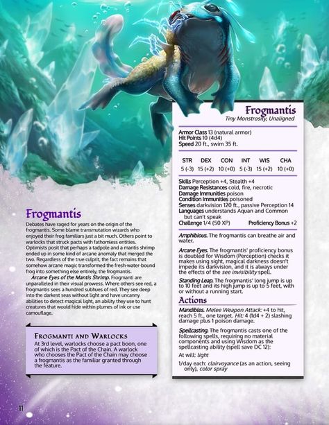 Dnd Ocean, D D 5e Homebrew, Dnd Sheet, See The Unseen, 5e Monsters, Homebrew Monsters, Magic Animals, Dnd Creatures, Dnd Things