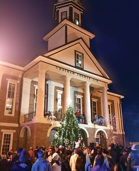 A Locals’ Guide to Downtown Pittsboro, NC | Our State Tennessee Walking Horse, Tree Lighting, Christmas Tree Lighting, Lighting Collections, Color Photography, Victorian Fashion, Bed And Breakfast, The Locals, Christmas Lights